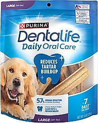 DentaLife Daily Oral Care Chicken Flavor Large Adult Dental Dog Treats, 7 count pouch