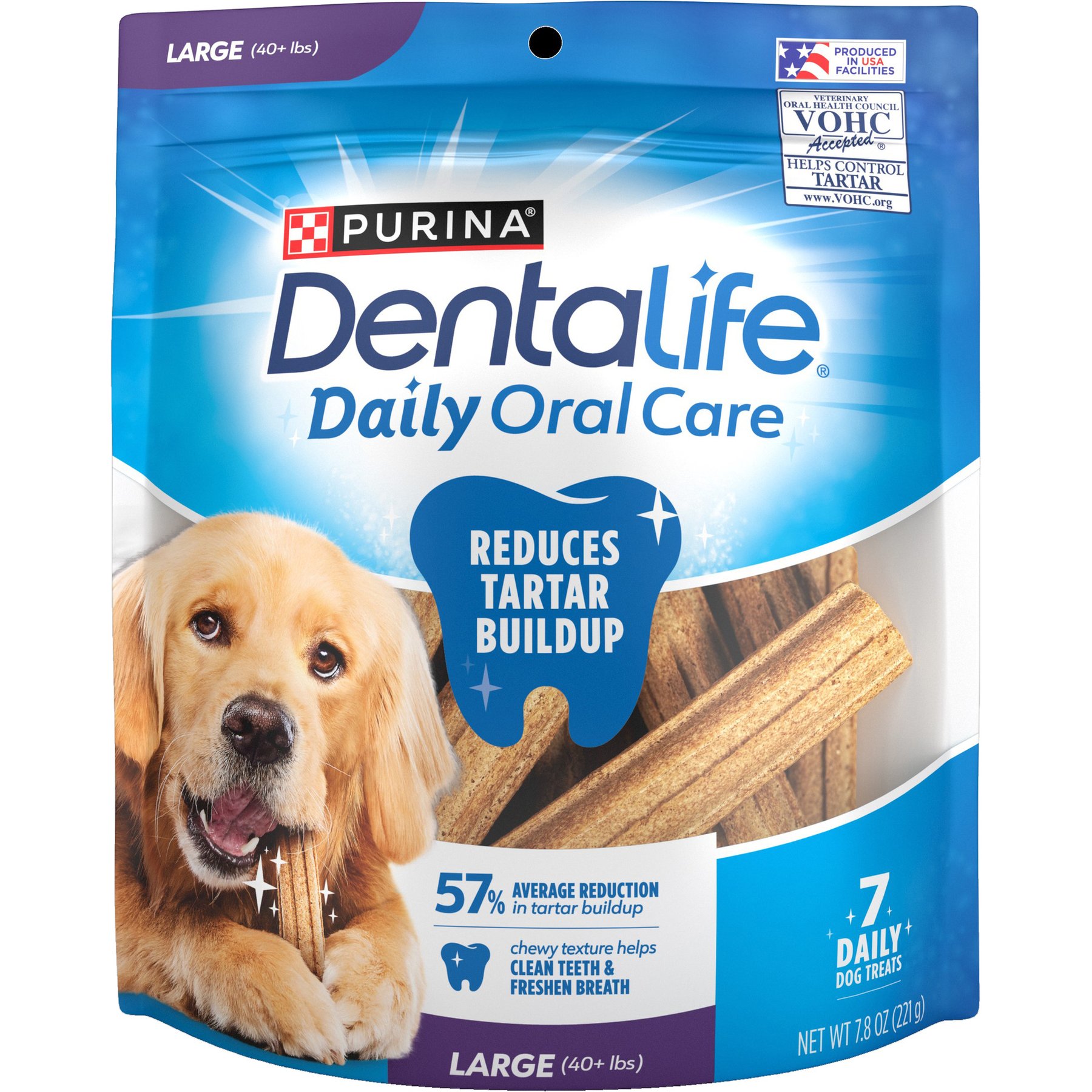 DentaLife Daily Oral Care Chicken Flavor Large Adult Dental Dog Treats, 7 count pouch
