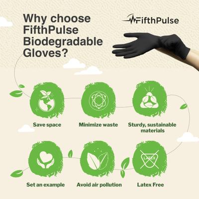 Show full view: FifthPulse Nitrile Exam Gloves, Black, Large, 150 Count slide 7 of 10