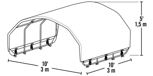 Show full view: ShelterLogic Corral Shelter & Horse Shade, Green, 10 x 10-ft slide 3 of 10