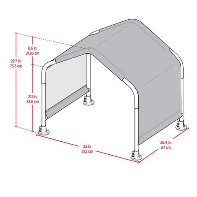 Show full view: ShelterLogic Outdoor Pet Shade, Blue, Blue, 2.5 x 2 x 2.5-ft slide 3 of 10