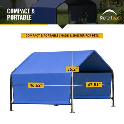 Show full view: ShelterLogic Outdoor Pet Shade, Blue, Blue, 4 x 4 x 3-ft slide 8 of 10