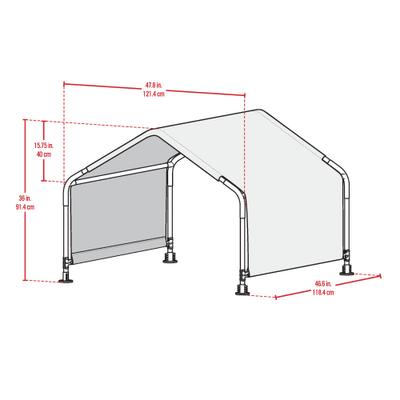 Show full view: ShelterLogic Outdoor Pet Shade, Blue, Blue, 4 x 4 x 3-ft slide 3 of 10