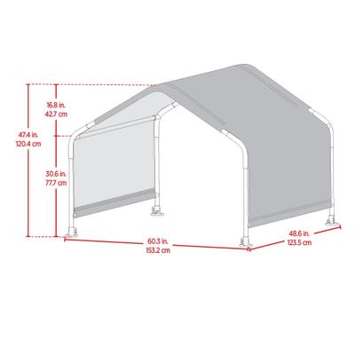 Show full view: ShelterLogic Outdoor Pet Shade, Blue, Blue, 5 x 4 x 4-ft slide 3 of 10