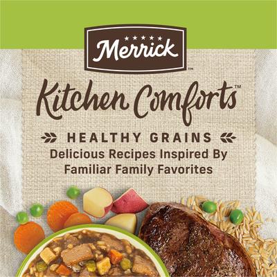 Show full view: Merrick Kitchen Comforts Lamb & Rice Wet Dog Food, 12.7-oz can, case of 12 slide 5 of 12