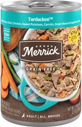 Merrick Grain-Free Wet Dog Food Turducken, 12.7-oz can, case of 12