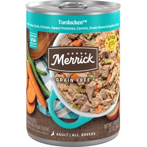 Merrick Grain-Free Wet Dog Food Turducken, 12.7-oz can, case of 12