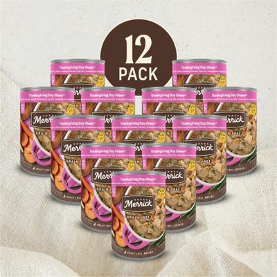 Show full view: Merrick Grain-Free Wet Dog Food Thanksgiving Day Dinner, 12.7-oz can, case of 12 slide 3 of 12
