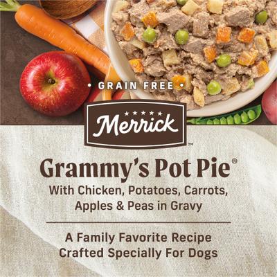 Show full view: Merrick Grain-Free Wet Dog Food Grammy's Pot Pie, 12.7-oz can, case of 12 slide 5 of 12