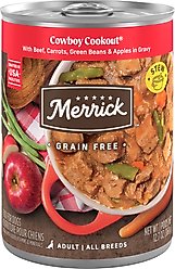 Merrick Grain-Free Wet Dog Food Cowboy Cookout, 12.7-oz can, case of 12