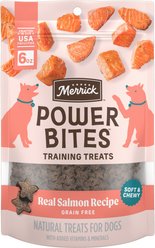 Merrick Power Bites Real Salmon Recipe Grain-Free Soft & Chewy Dog Treats, 6-oz bag