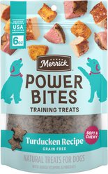 Merrick Power Bites Turducken Recipe Grain-Free Soft & Chewy Dog Treats, 6-oz bag