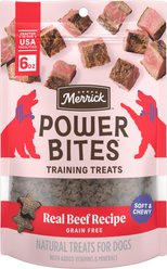 Merrick Power Bites Real Texas Beef Recipe Grain-Free Soft & Chewy Dog Treats, 6-oz bag