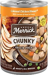 Merrick Chunky Grain-Free Wet Dog Food Colossal Chicken Dinner, 12.7-oz can, case of 12