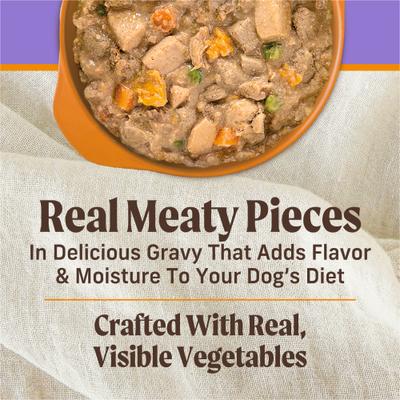Show full view: Merrick Grain-Free Wet Puppy Food Puppy Plate Chicken Recipe, 12.7-oz can, case of 12 slide 4 of 12
