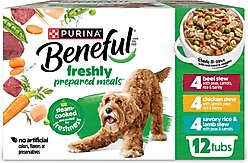 Purina Beneful Freshly Prepared Meals Variety Pack Wet Dog Food, 10-oz, case of 12