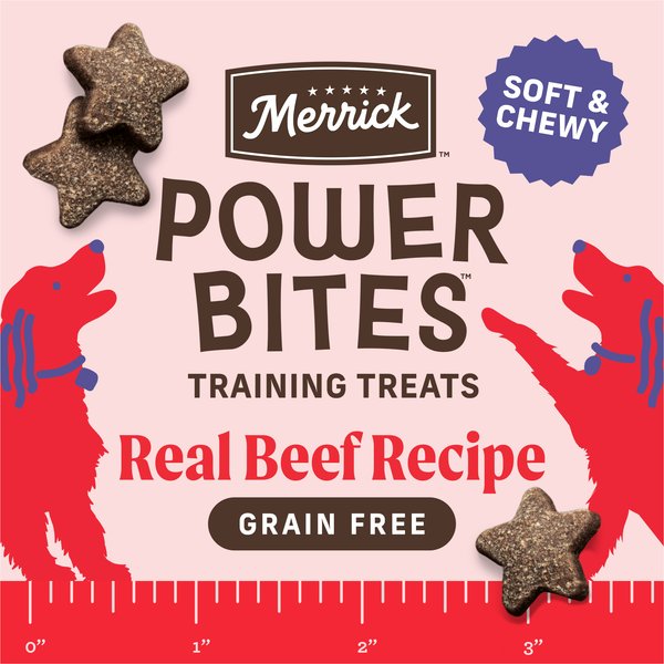 Merrick Jerky Chip Treats Real Beef Recipe Grain-Free Dog Treats
