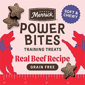 Merrick Power Bites Real Texas Beef Recipe Grain-Free Soft & Chewy Dog Treats, 6-oz bag