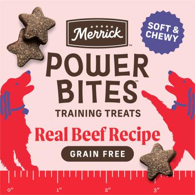 Show full view: Merrick Backcountry Raw Infused Grain-Free Dry Food Great Plains Red Recipe + Power Bites Real Texas Beef Recipe Grain-Free Soft & Chewy Dog Treats slide 4 of 10