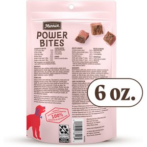 Merrick Power Bites Real Texas Beef Recipe Grain-Free Soft & Chewy Dog Treats, 6-oz bag