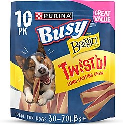 Busy Bone with Beggin' Twist'd! Long-Lasting Small/Medium Dog Treats, 10 count