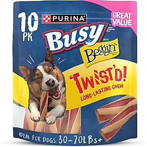 Busy Bone with Beggin' Twist'd! Long-Lasting Small/Medium Dog Treats, 10 count