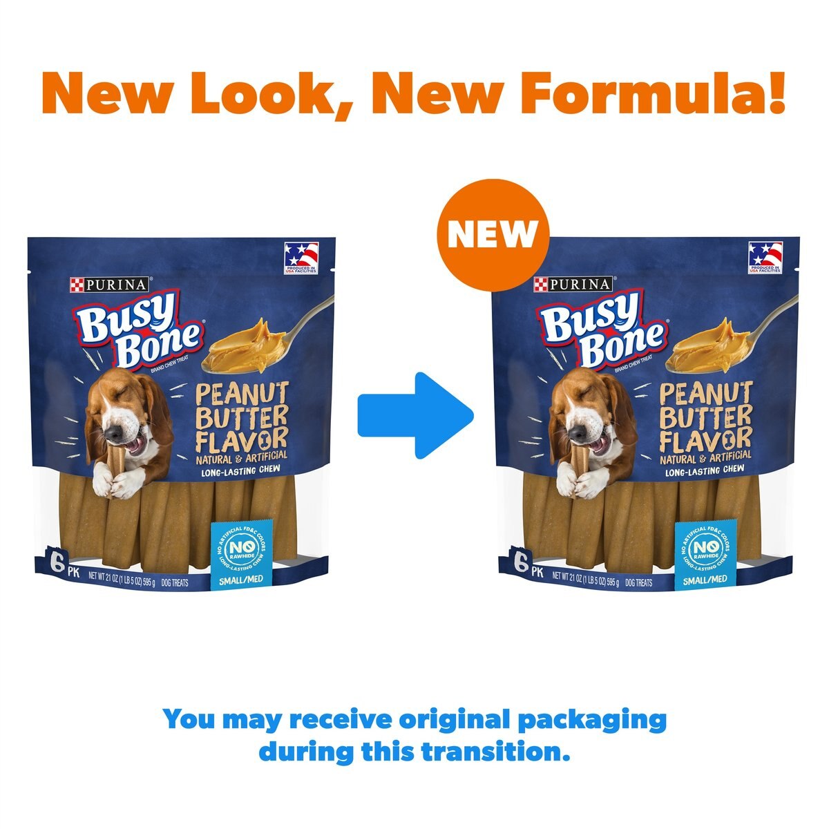 Busy Bone Peanut Butter Flavor Long-Lasting Chew Adult Small/Medium Dog Treats