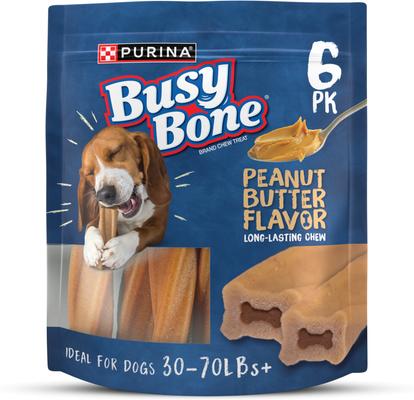 BUSY BONE Peanut Butter Flavor Long-Lasting Chew Adult Small