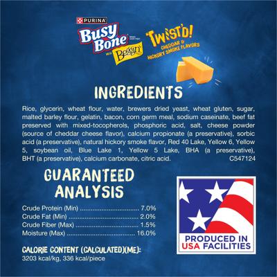 Show full view: Busy Bone with Beggin' Twist'd! Long-Lasting Cheddar & Hickory Smoke Small/Medium Dog Treats, 10 count slide 8 of 14
