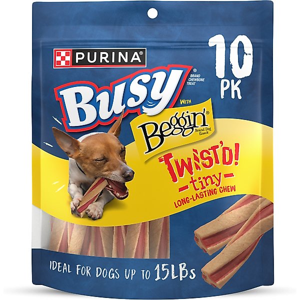 Busy Bone with Beggin' Twist'd! Tiny Dog Treats
