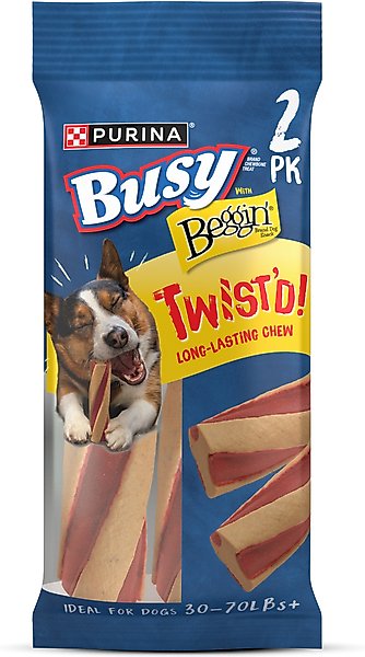 Show full view: Busy Bone with Beggin' Twist'd! Long-Lasting Small/Medium Dog Treats, 2 count slide 1 of 14