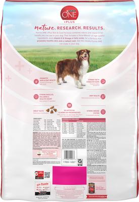 Show full view: Purina ONE +Plus Adult Skin & Coat Formula Dry Dog Food, 31.1-lb bag slide 3 of 12