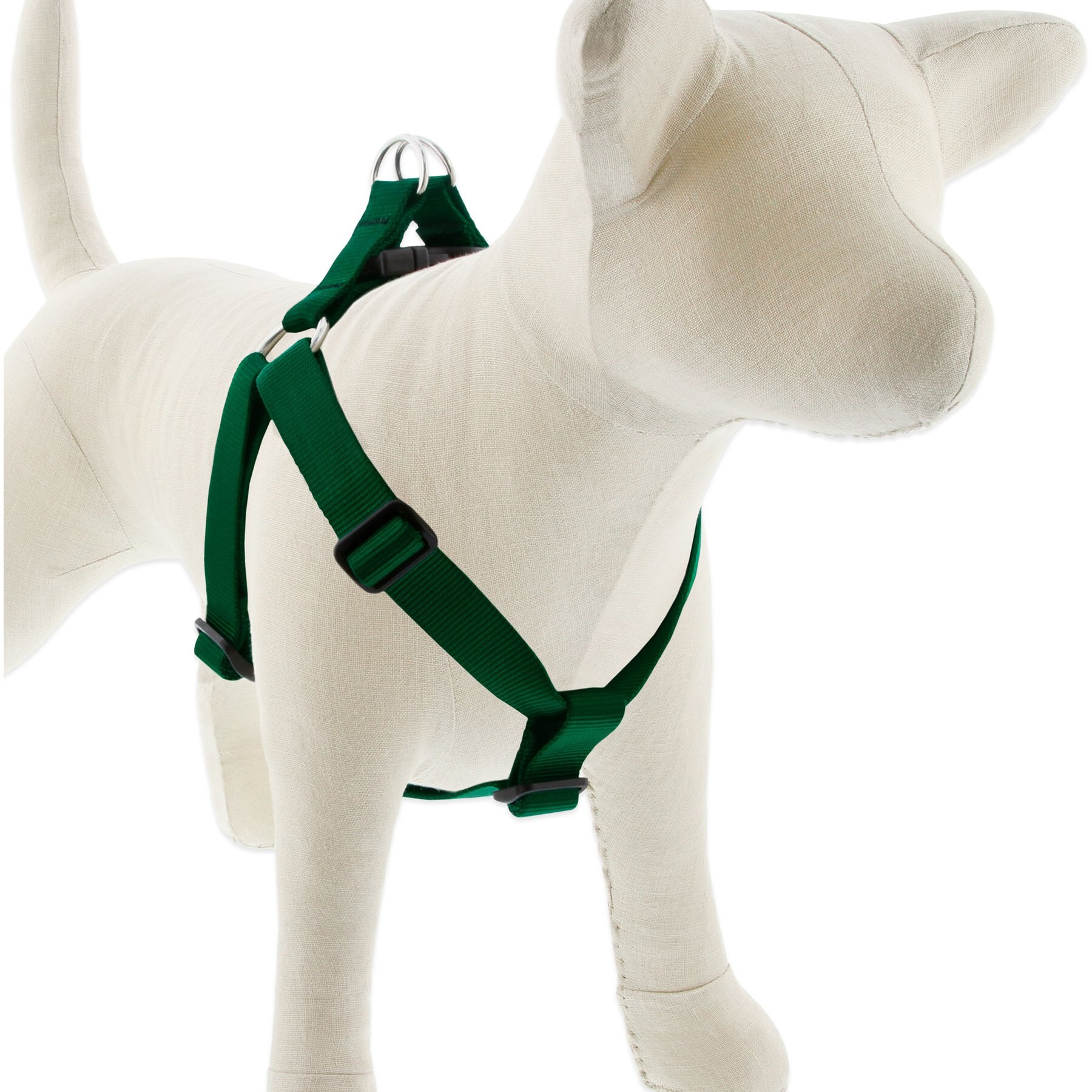 LupinePet Basic Solid Step In Dog Harness, Green, Large: 24 to 38-in chest, 1-in wide