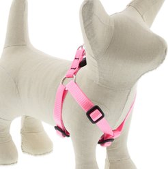 LupinePet Basic Solid Step In Dog Harness, Pink, Small: 12 to 18-in chest, 1/2-in wide