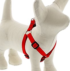 LupinePet Basic Solid Step In Dog Harness, Red, Small: 12 to 18-in chest, 1/2-in wide