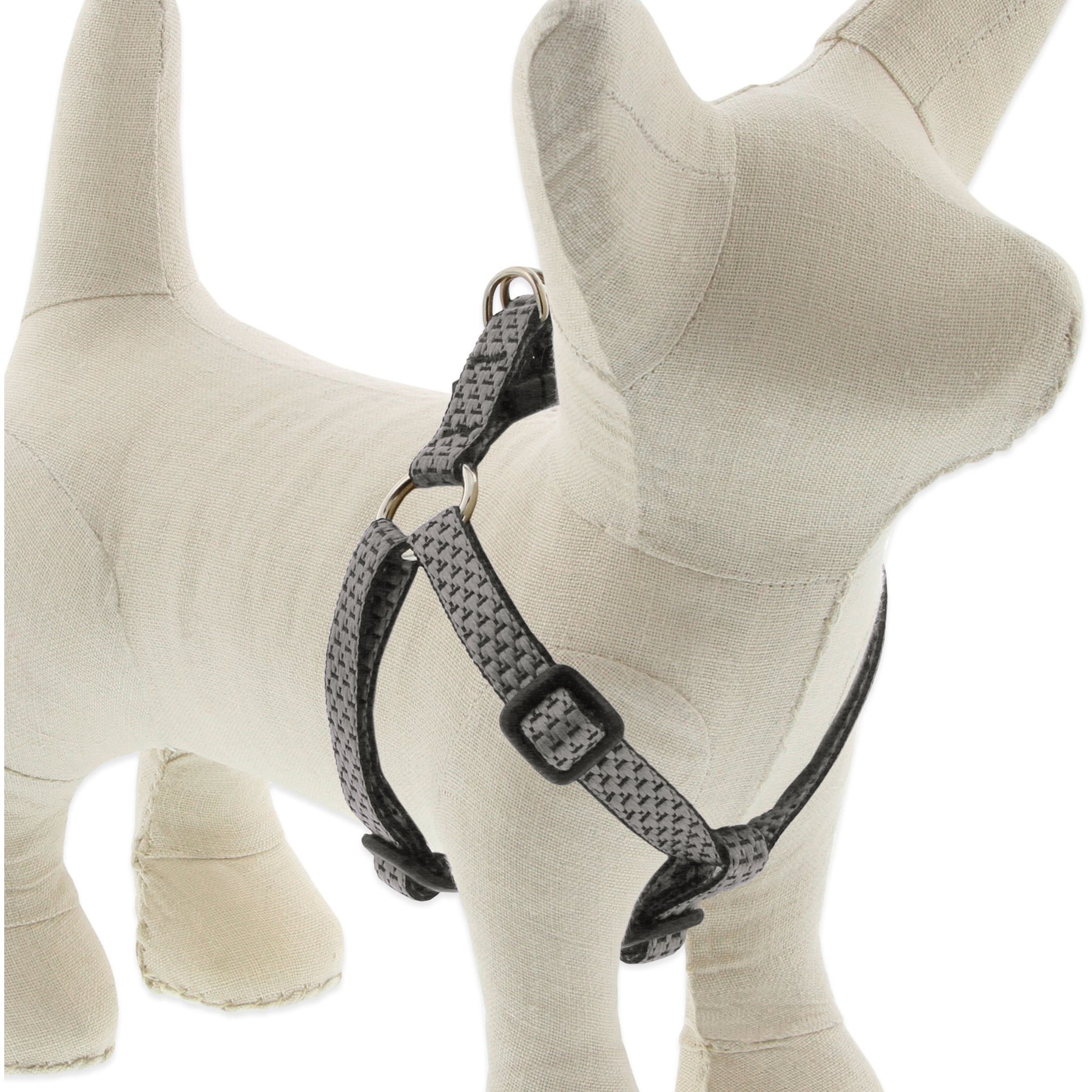 LupinePet ECO Recycled Step In Dog Harness, Granite, X-Small: 10 to 13-in chest, 1/2-in wide
