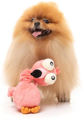 Show full view: FuzzYard Neckole The Flamingo Squeaky Plush Dog Toy slide 4 of 5