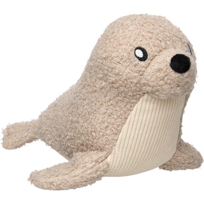 FuzzYard FuzzYard Life Seal Squeaky Plush Dog Toy, Sandstone