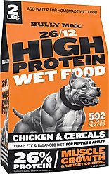 Bully Max 26/12 High Protein Chicken Dehydrated Dog Food, 2-lb bag