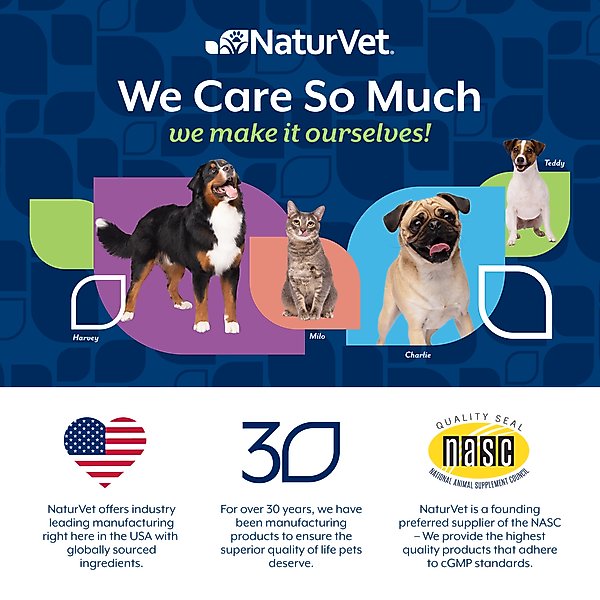 Show full view: NaturVet Quiet Moments Calming Bacon & Chicken Flavored Soft Chew Supplement, 70 count slide 9 of 12