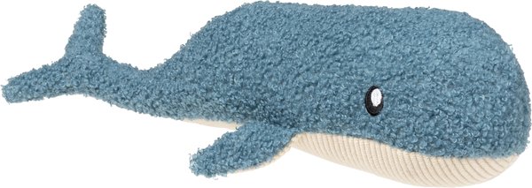 Show full view: FuzzYard Life Whale Squeaky Plush Dog Toy, French Blue slide 1 of 2