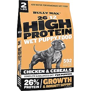 Bully Max 26/12 High-Protein Chicken Wet Puppy Food, 2-lb bag