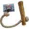 Show in main carousel: QT Dog Water Buffalo Cheek Roll Rope Tug Dog Toy, 8--in slide 1 of 1