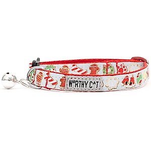 The Worthy Dog Christmas Cookies for Santa Paws Cat Collar, One Size