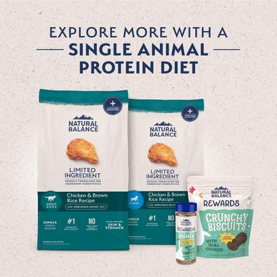 Show full view: Natural Balance Limited Ingredient Chicken & Brown Rice Recipe Dry Dog Food, 12-lb bag slide 8 of 11