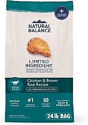 Natural Balance Limited Ingredient Chicken & Brown Rice Recipe Dry Dog Food, 24-lb bag