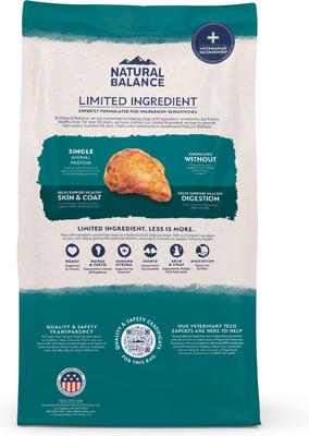 Show full view: Natural Balance Limited Ingredient Chicken & Brown Rice Recipe Dry Dog Food, 12-lb bag slide 3 of 11