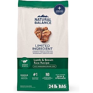Natural Balance Limited Ingredient Lamb & Brown Rice Recipe Dry Dog Food, 24-lb bag