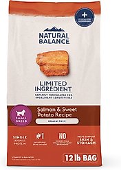 Natural Balance Limited Ingredient Grain-Free Salmon & Sweet Potato Small Breed Bites Recipe Dry Dog Food, 12-lb bag