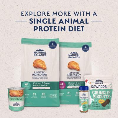 Show full view: Natural Balance Limited Ingredient Grain-Free Chicken & Sweet Potato Recipe Dry Dog Food, 12-lb bag slide 8 of 11